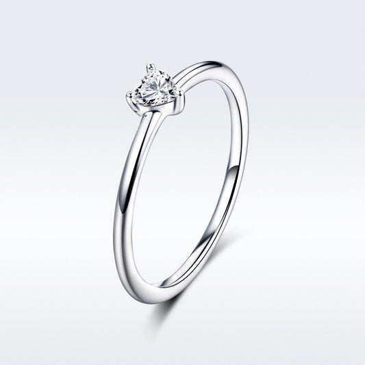 925 Sterling Silver Ring Size 6.0 with CZ and Platinum Plating for Women Bids.com