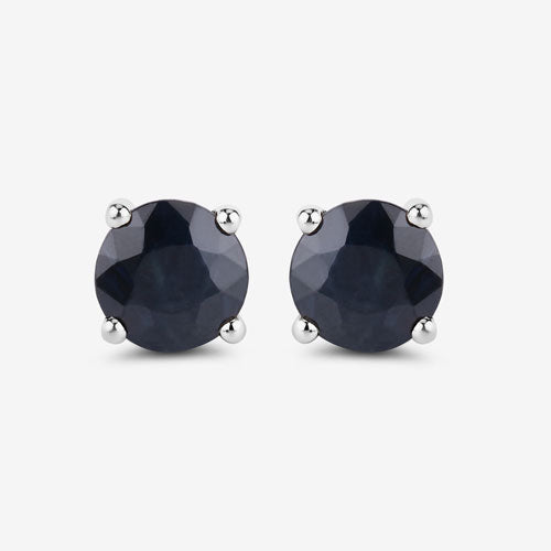 1.70 Carat Genuine Blue Sapphire 10K White Gold Earrings Bids.com