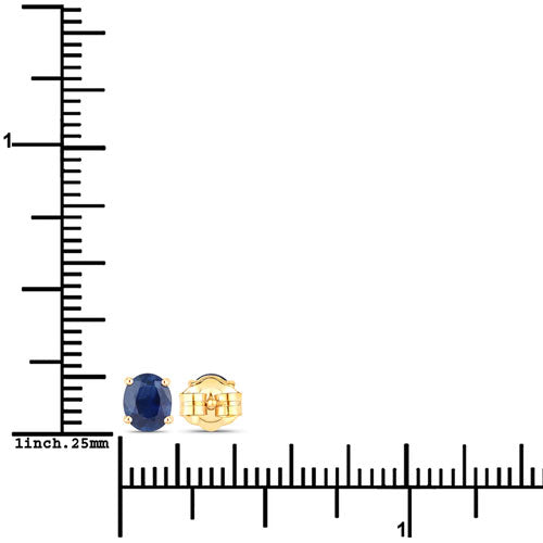 0.68 Carat Genuine Blue Sapphire 14K Yellow Gold Earrings Bids.com