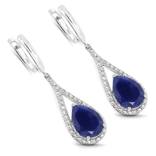 5.10 Carat Genuine Blue Aventurine Sterling Silver Earrings Bids.com