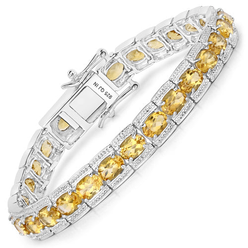 12.47 Carat Genuine Citrine .925 Sterling Silver Bracelet Bids.com
