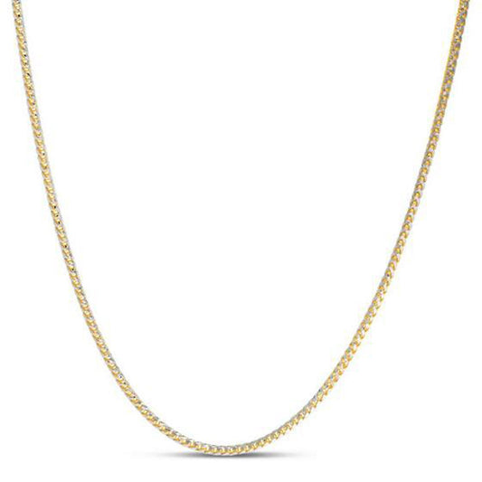 14k Yellow Gold Round Pave Franco Chain (2.30 mm) Bids.com