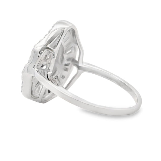 Genuine Cubic Zirconium Ring Sterling Silver Bids.com
