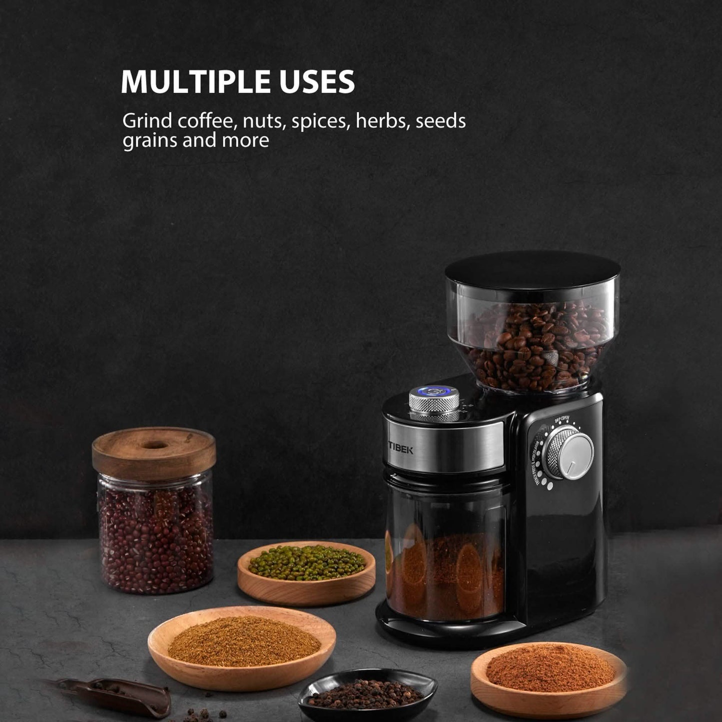 Electric Burr Coffee Grinder with 18 Settings DailySale
