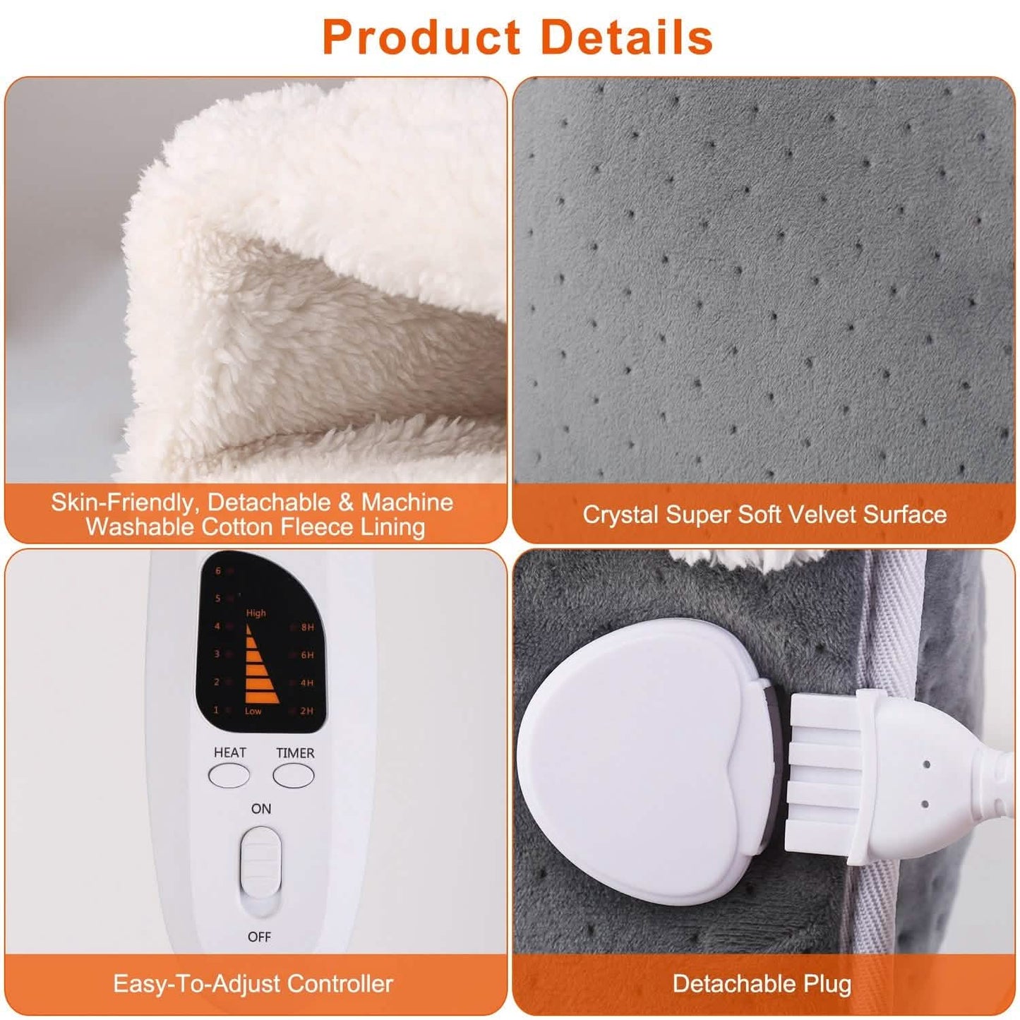 Electric Heated Foot Warmer with 6 Level Heating 4 Level Timing DailySale
