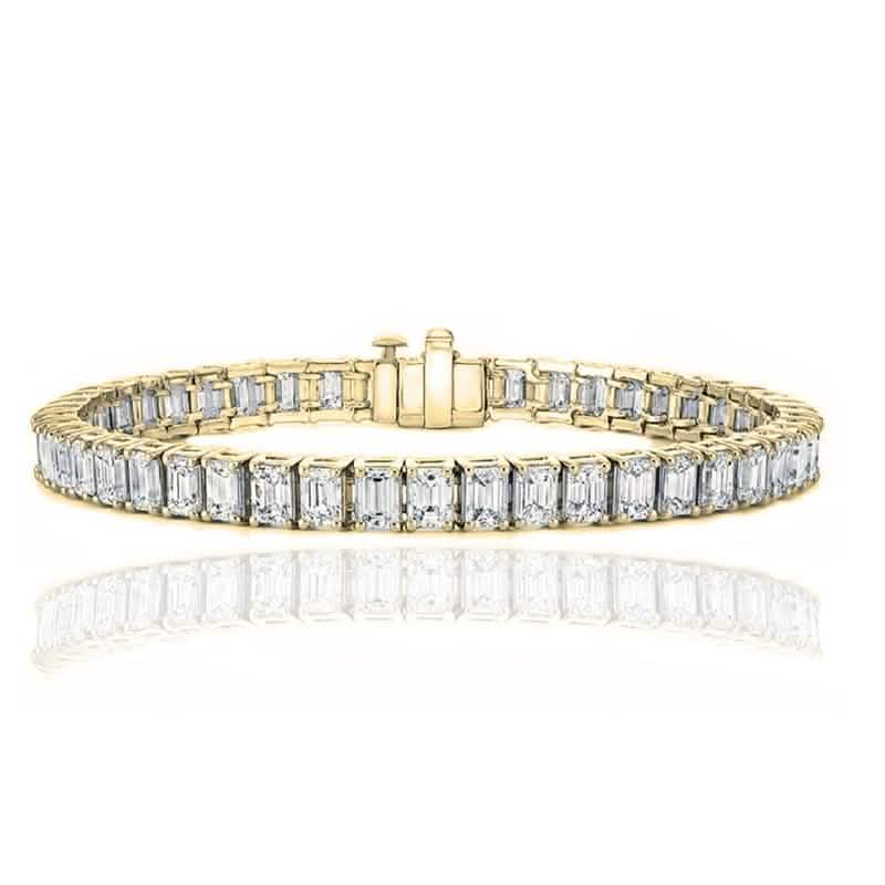 Emerald Cut Tennis Bracelet Made with Swarovski Elements DailySale