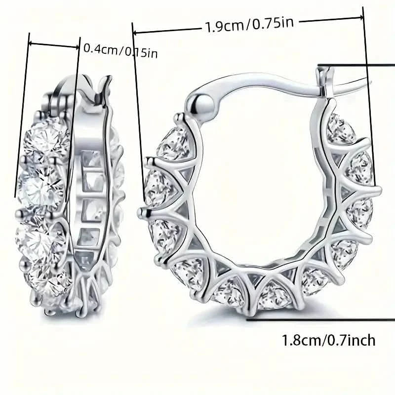 Exquisite Zirconia Hoop Earrings DailySale