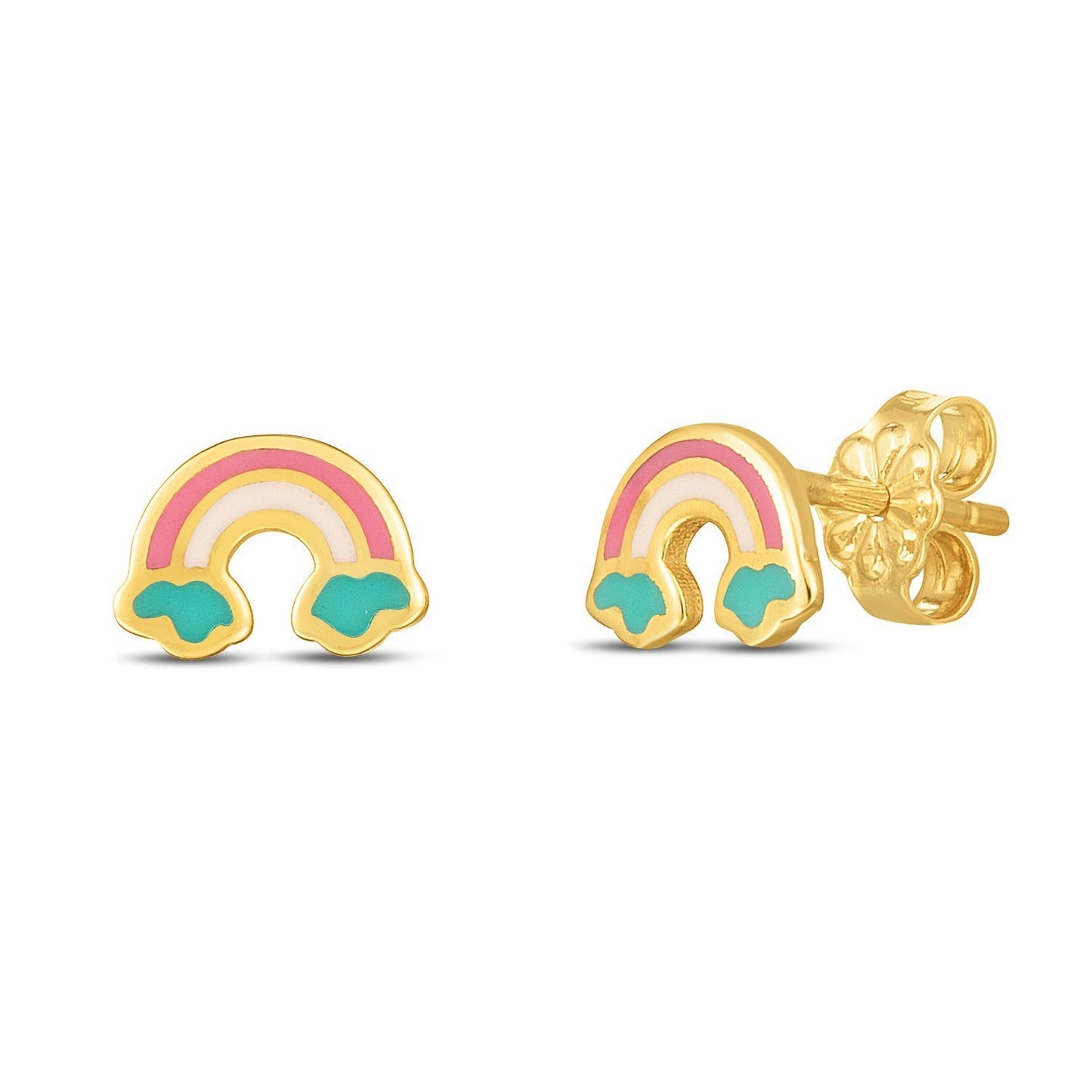 14k Yellow Gold Rainbow Studs Bids.com