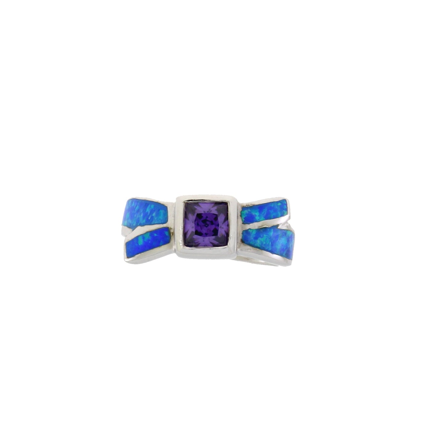 Genuine Created Opal Ring Sterling Silver Bids.com