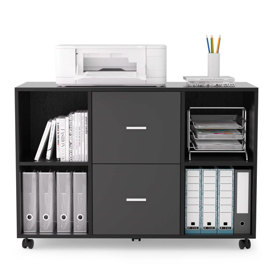 File Cabinet 2 Drawers Wooden Lateral Filling Cabinet DailySale