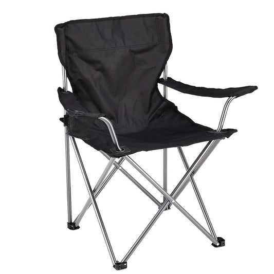 Foldable Beach Chair with Detachable Armrest Adjustable Canopy Stool with Cup Holder DailySale