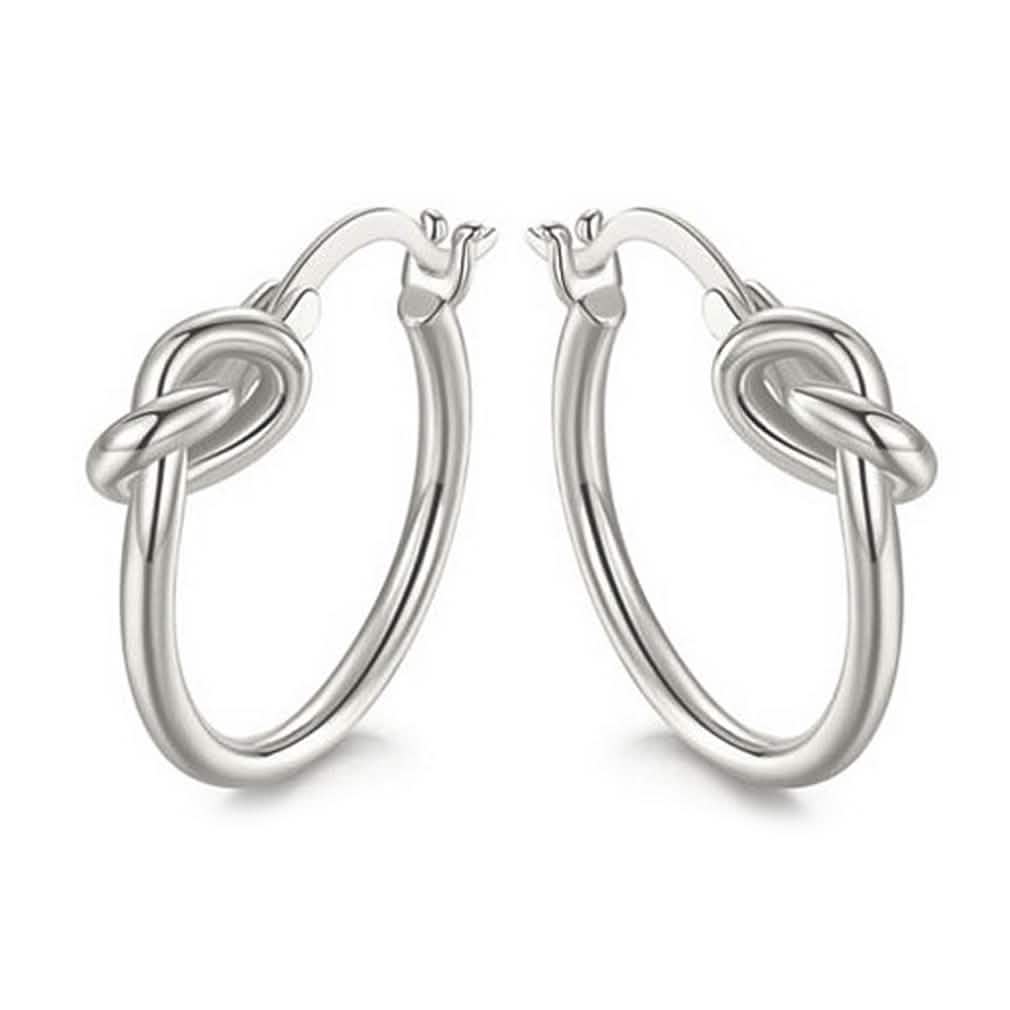 French Lock Knot Hoops in 18K Gold DailySale
