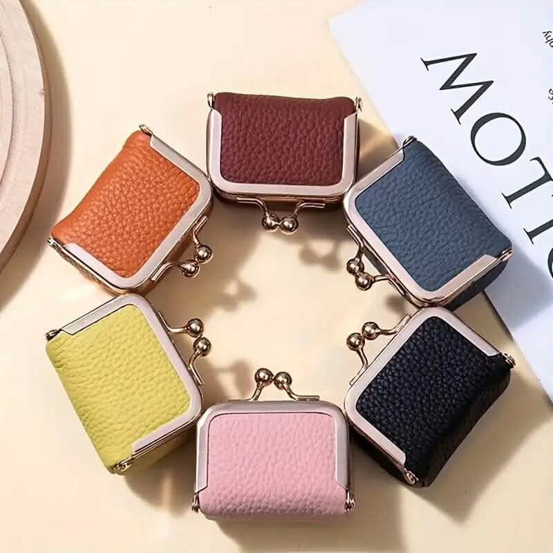 Genuine Leather Vintage-Inspired Coin Purse with Kiss Lock DailySale