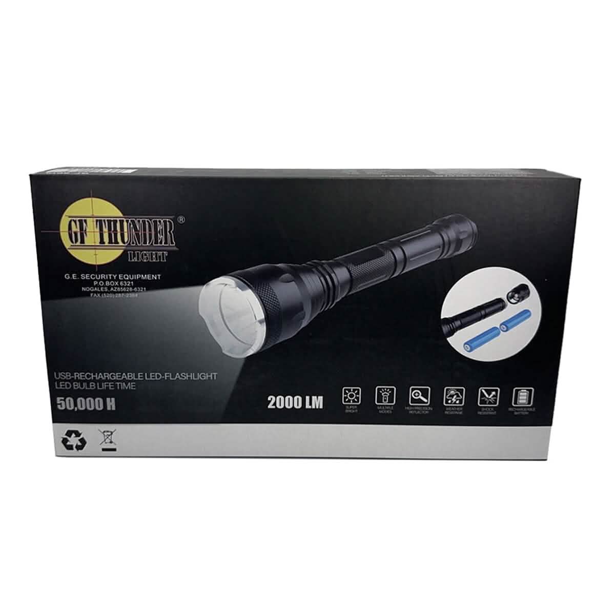 GF Thunder Rechargeable 2000 Lumen Flashlight DailySale
