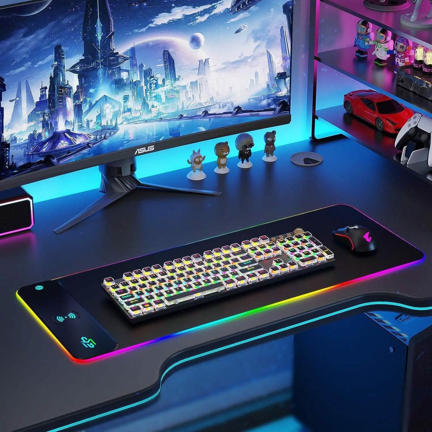GIM Wireless Charging RGB Gaming Mouse Pad 10W (Refurbished) DailySale