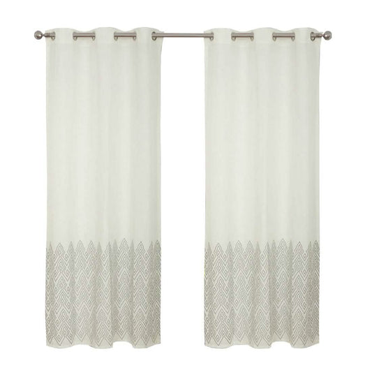 2-Piece Set: Global Mali Embroidered Window Panel Pair DailySale
