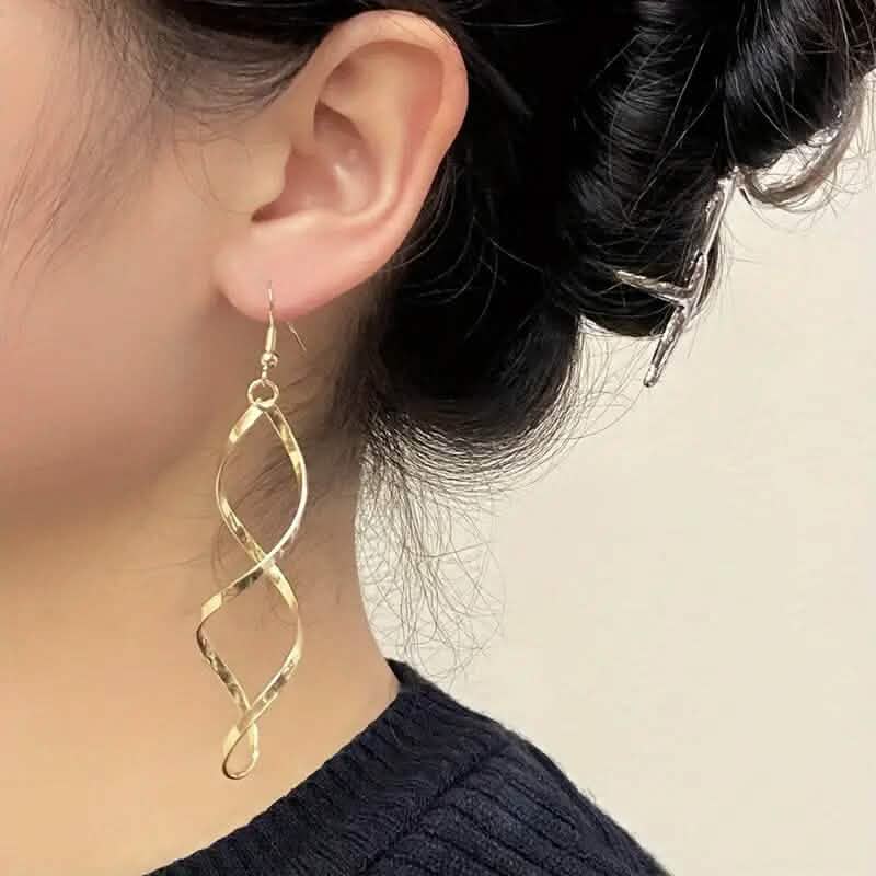 Spiral Design Dangle Earrings DailySale