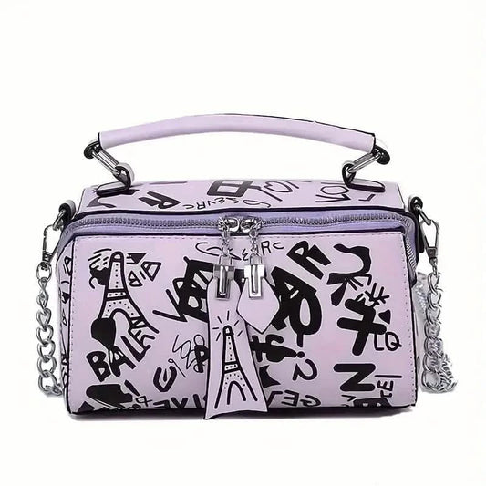 Graffiti Trendy Chain Crossbody Bag for Women DailySale
