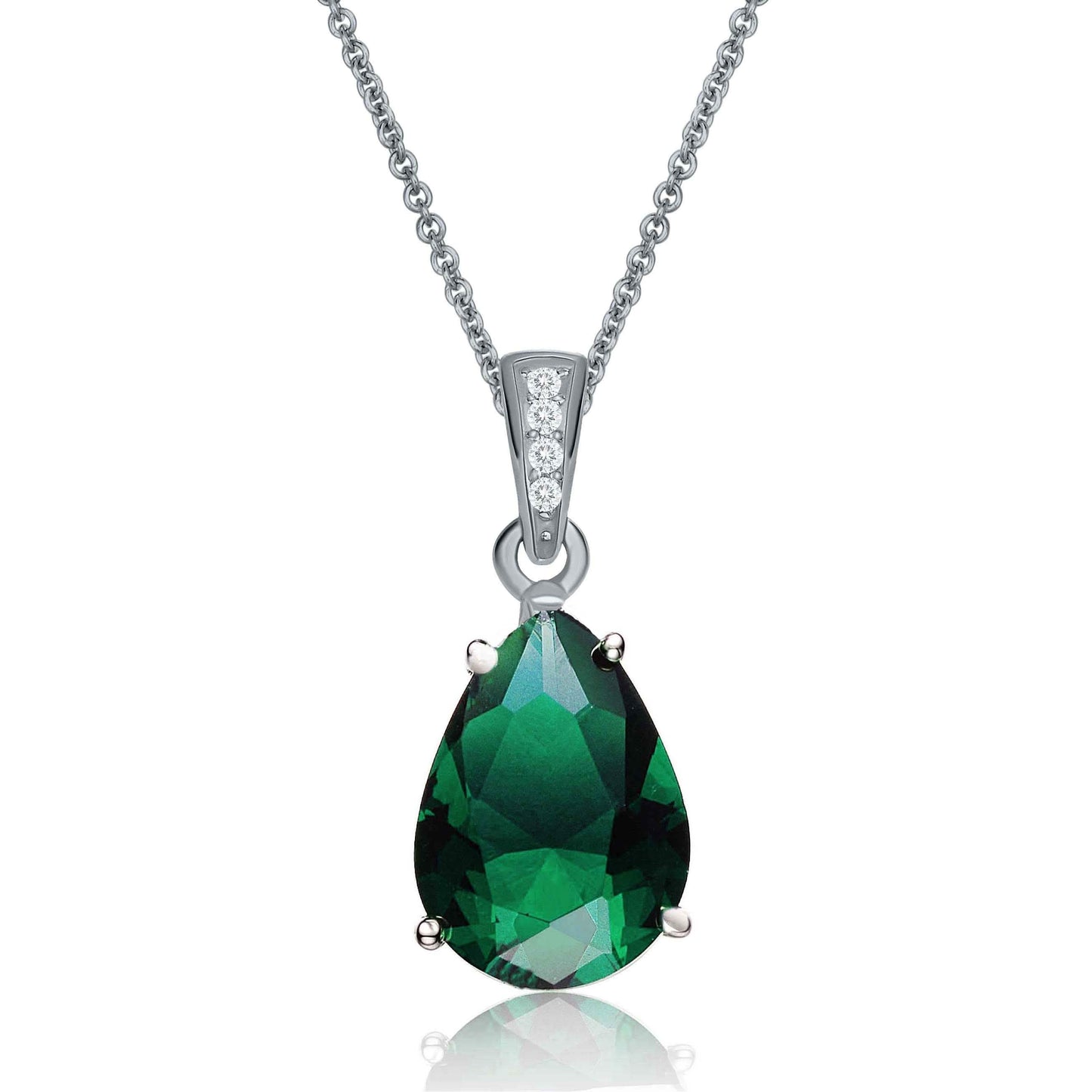 Green Pear Drop Necklace DailySale