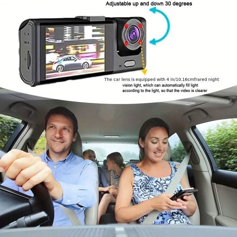 HD 1080P Car Dual Camera with IR Night Vision Loop Recording 2" IPS Screen DailySale
