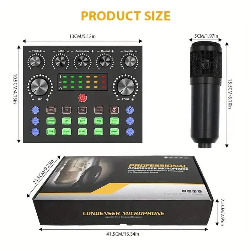 High-end Professional Podcast Equipment Kit and BM800 Condenser Microphone DailySale