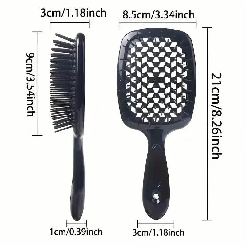 Hollow Out Hairdressing Comb Anti-Static Detangling Hair Brush Scalp Massage Hair Brush For All Hair Types DailySale