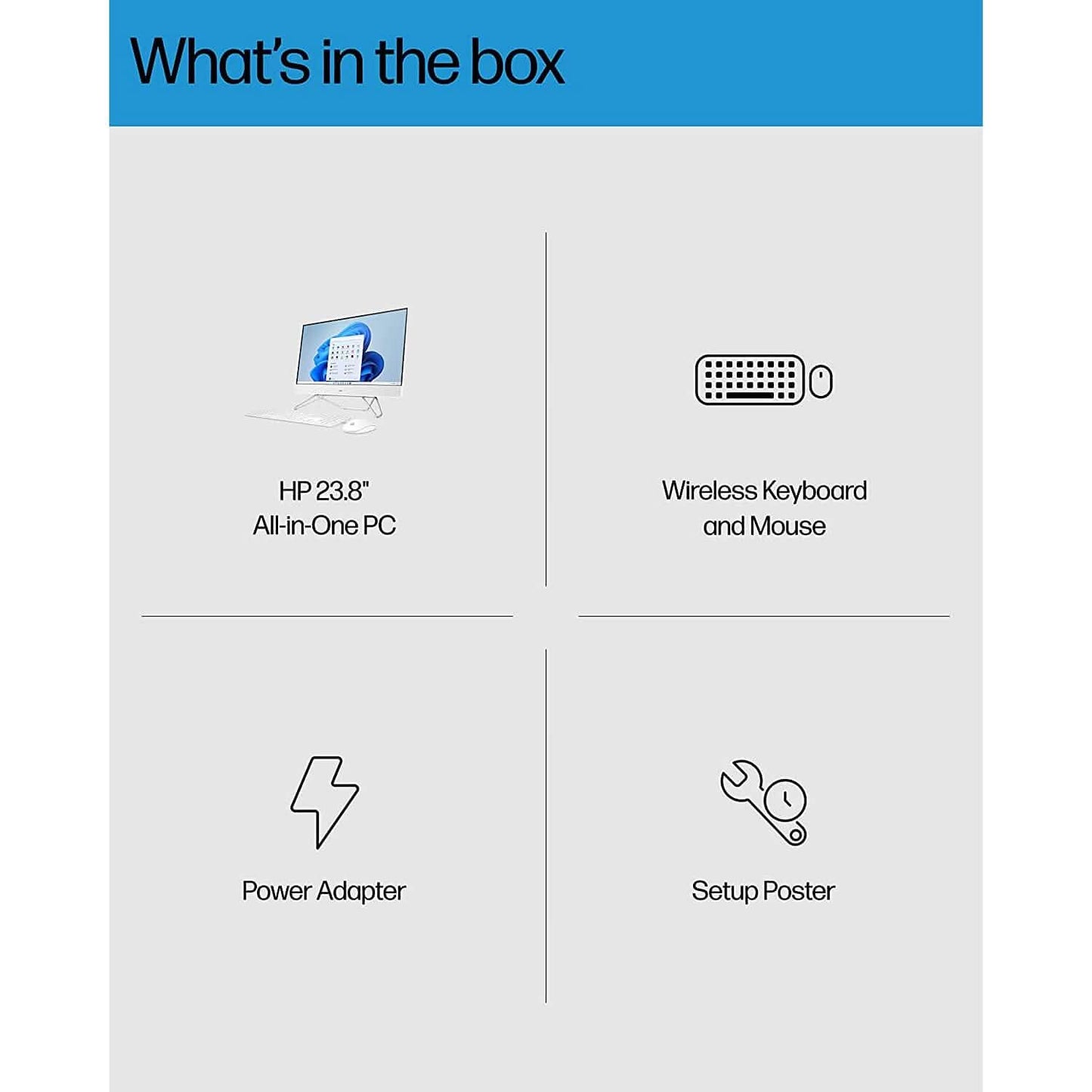 HP All-in-One Bundle PC, 23.8" FHD Touchscreen Display, Intel Core i5-1235U 8GB RAM 512GB SSD (Refurbished) DailySale