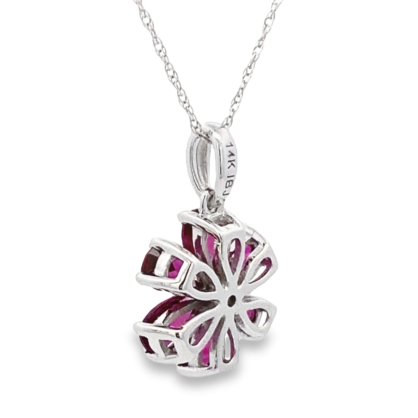 Rhodolite Garnet Fashion Pendants 14KT White Gold Bids.com