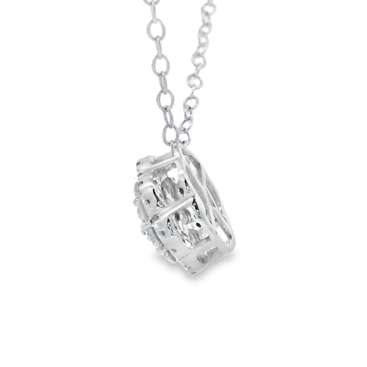 Natural .25ct Diamond Fashion Pendants 10KT White Gold Bids.com