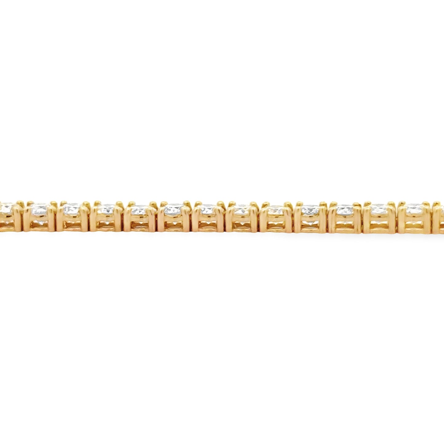 Natural 5.50ct Diamond Tennis Bracelet 18KT Yellow Gold Bids.com