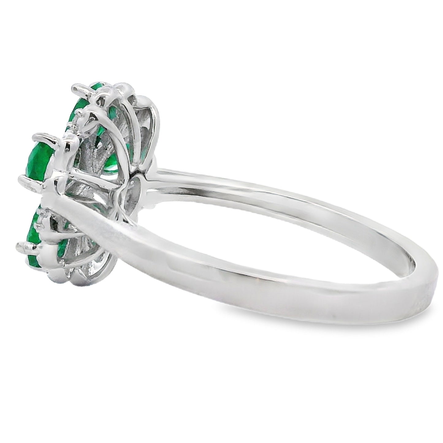 Genuine 1.03ct Emerald Zircon Ring Sterling Silver Bids.com