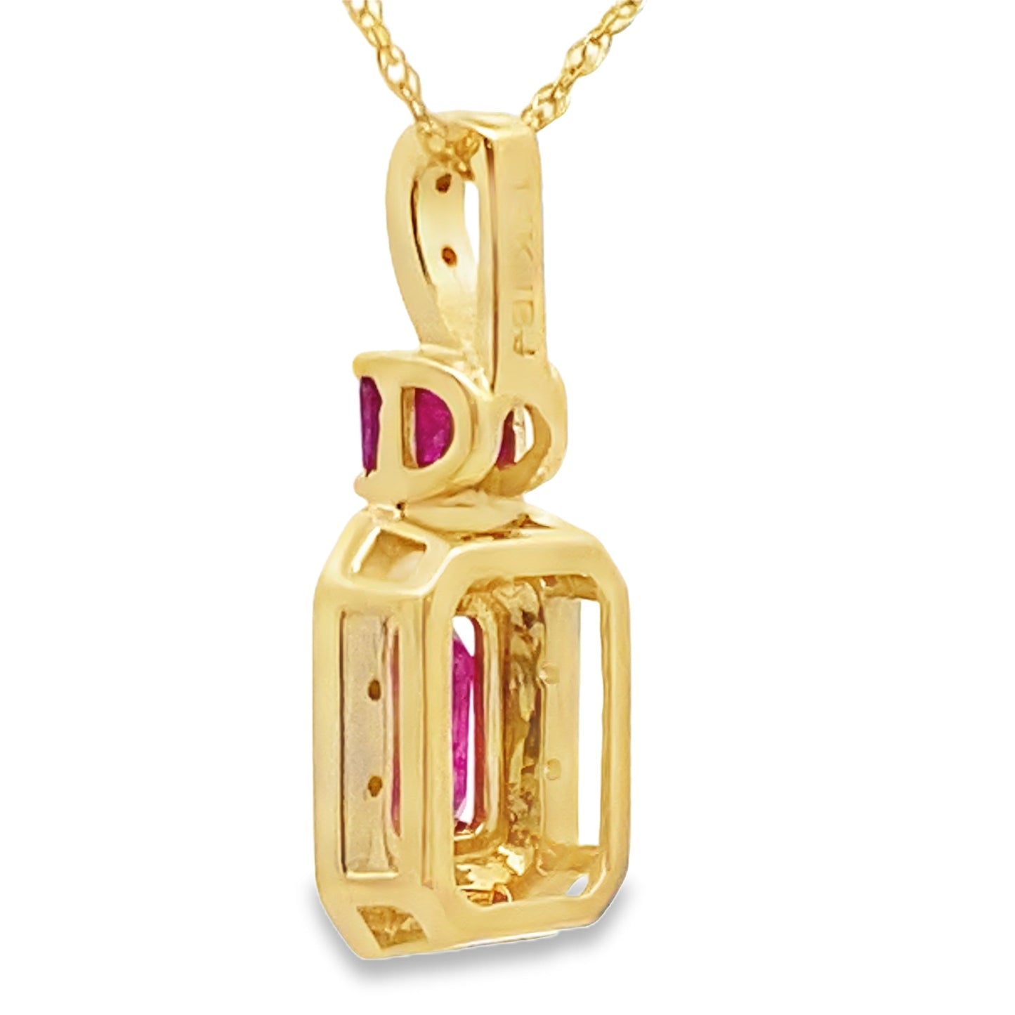 .82ct Ruby Diamond Fashion Pendants 14KT Yellow Gold Bids.com