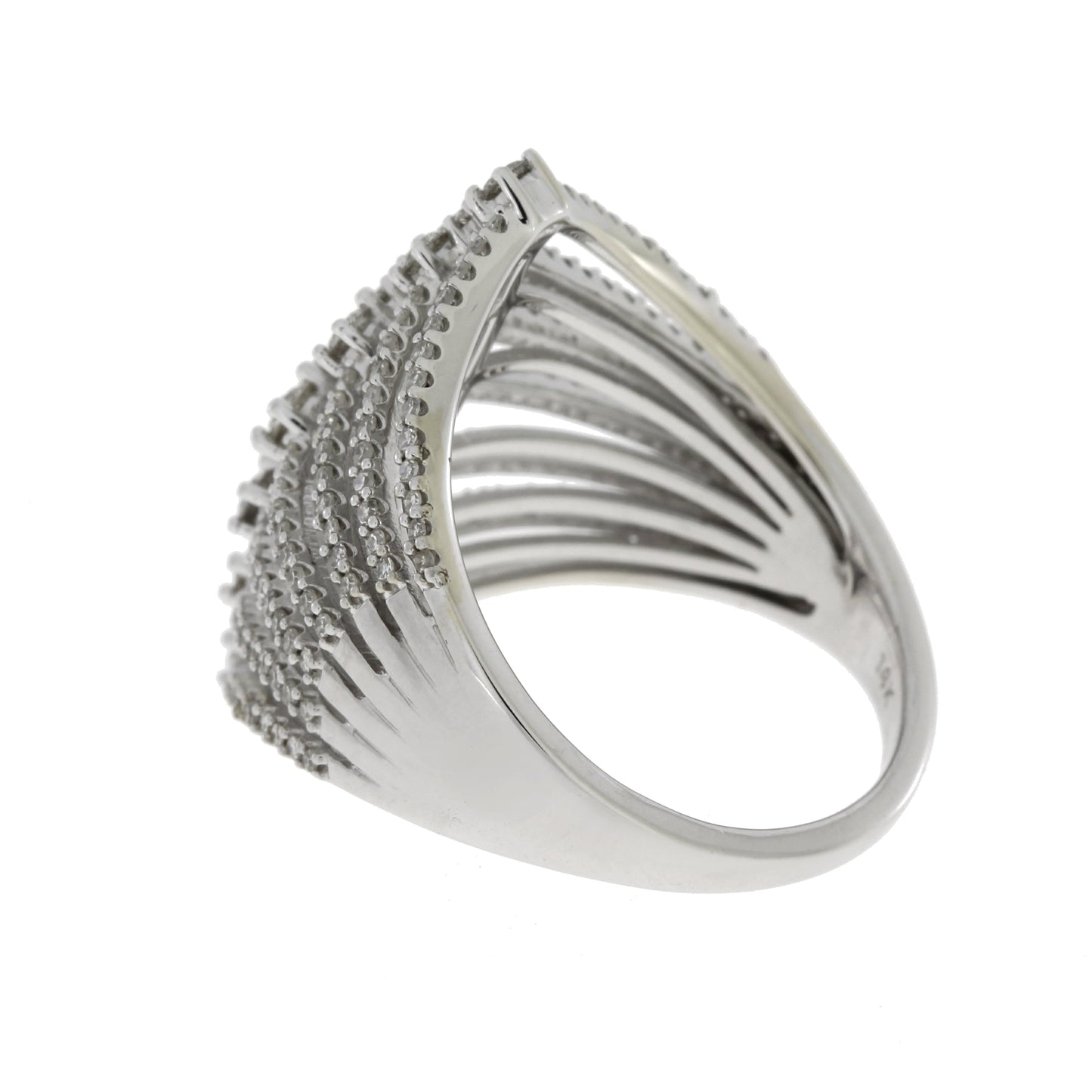 Natural 1.00ct Diamond Ring 14KT White Gold Bids.com