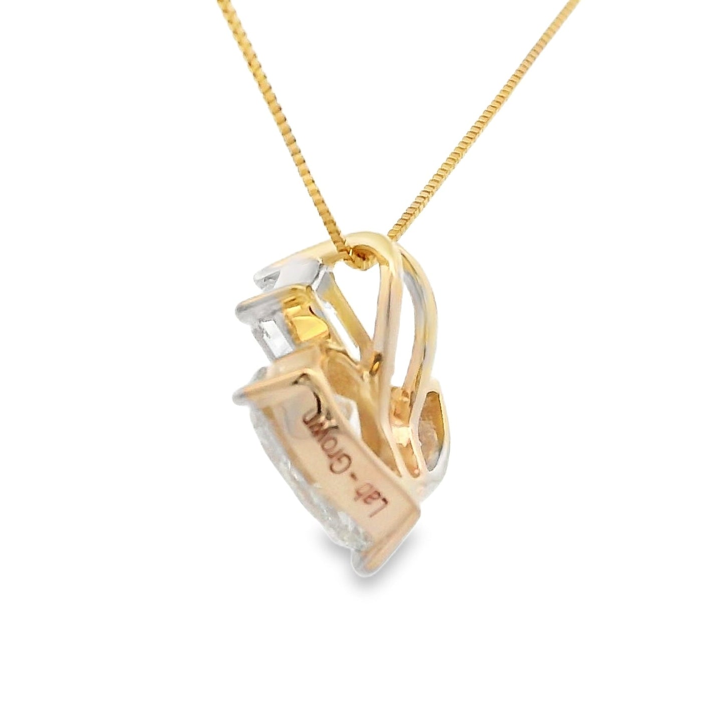 Lab Grown Diamond Fashion Pendants 14KT Yellow Gold Bids.com