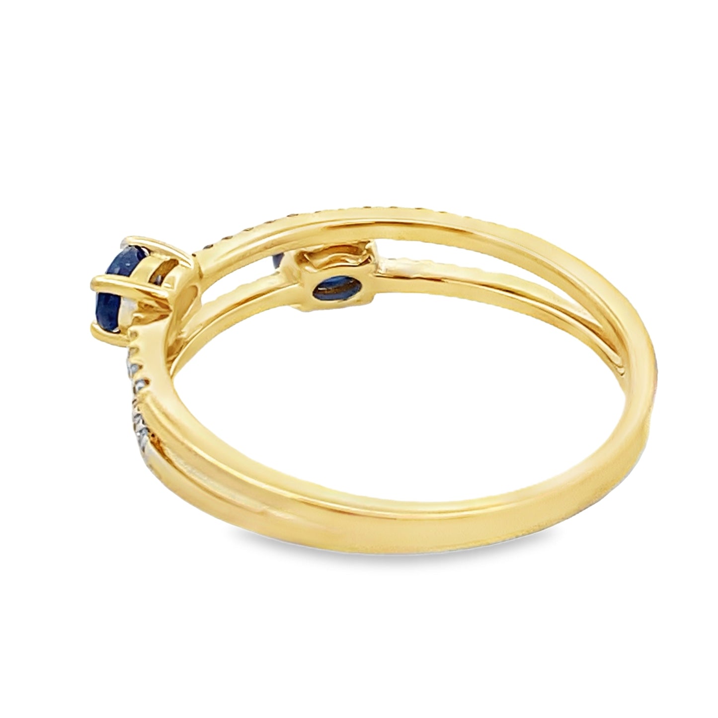 Genuine .61ct Sapphire Diamond Ring 14KT Yellow Gold Bids.com