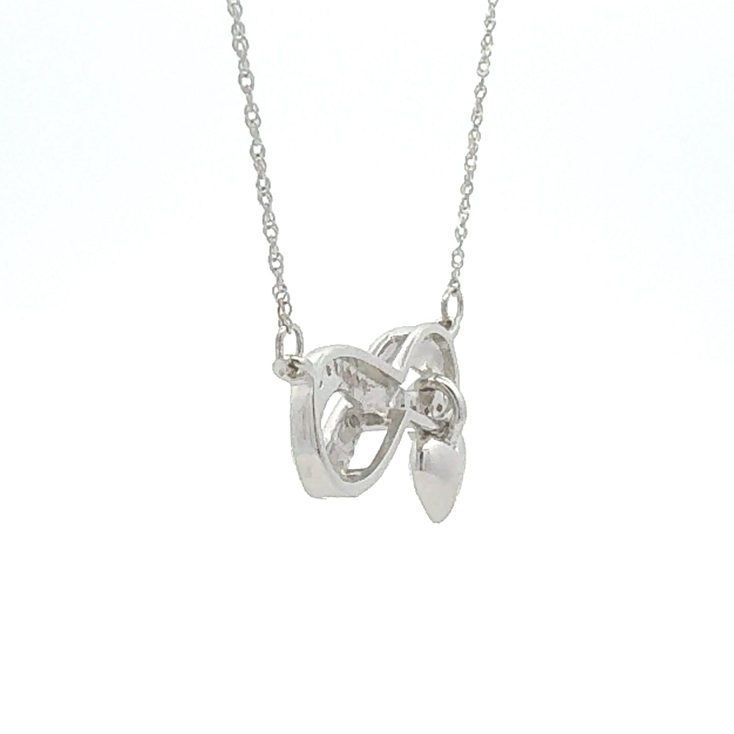 Natural .04ct Diamond Fashion Pendants Sterling Silver Bids.com