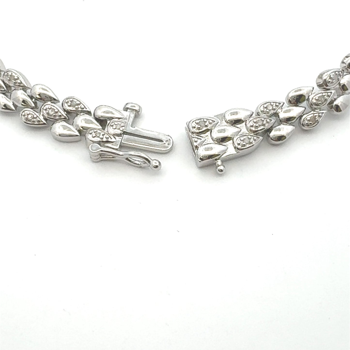 Genuine .25ct Diamond Tennis Bracelet Sterling Silver Bids.com