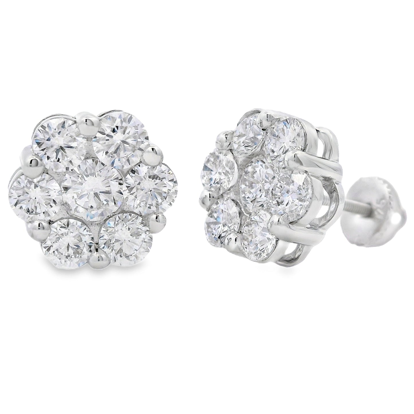 3.89ct Lab Grown Diamond Earrings Sterling Silver Bids.com