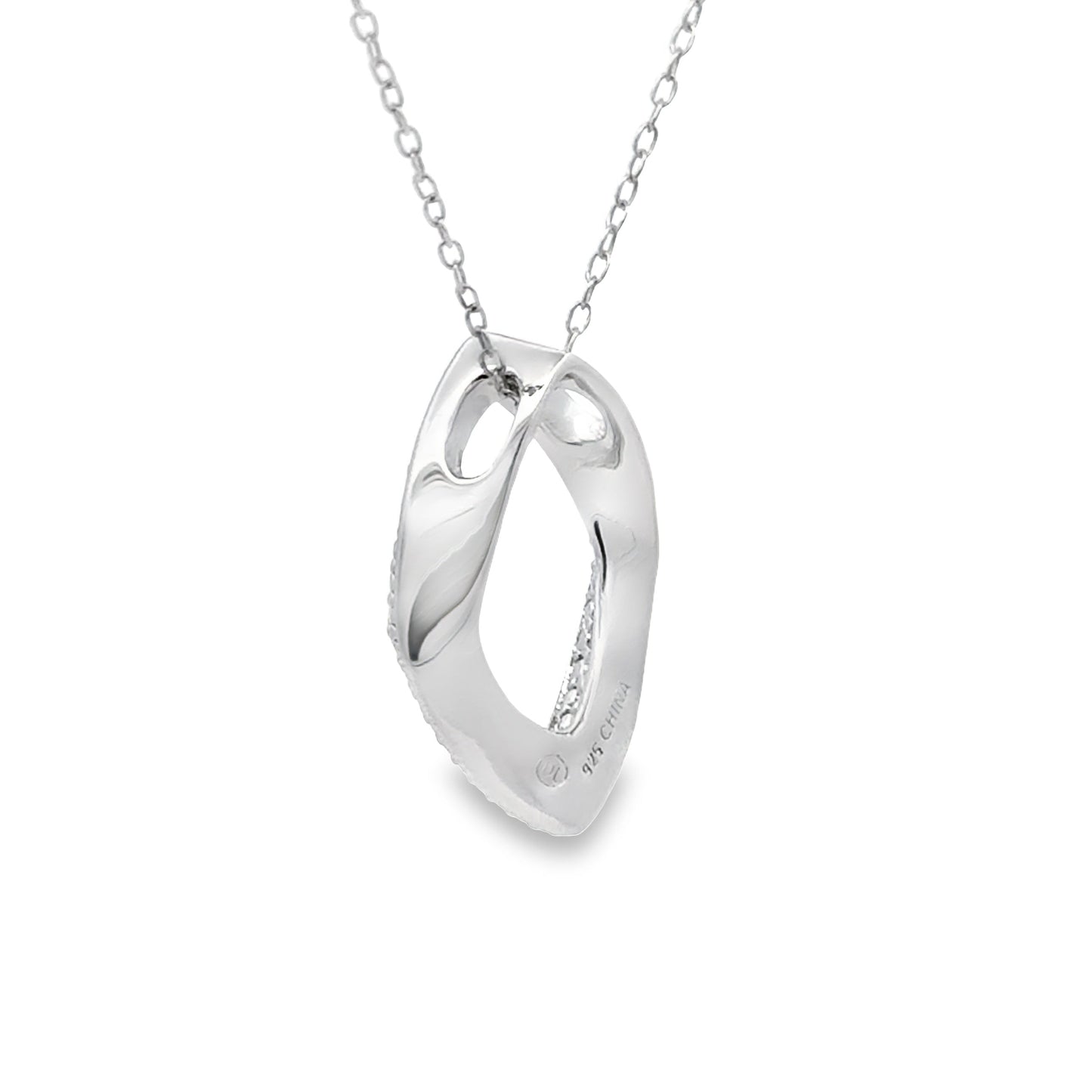 Genuine .02ct Diamond Fashion Pendants Sterling Silver Bids.com