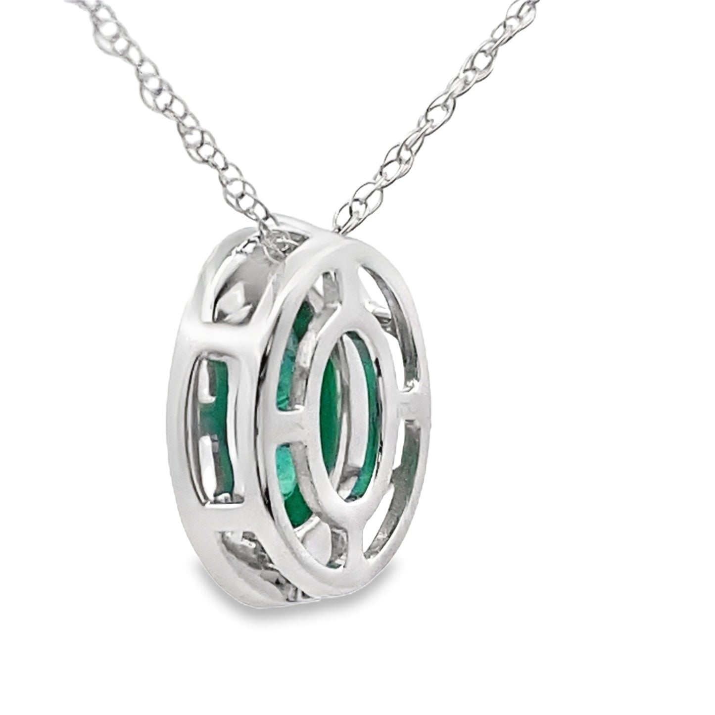 .46ct Emerald Diamond Fashion Pendants 10KT White Gold Bids.com