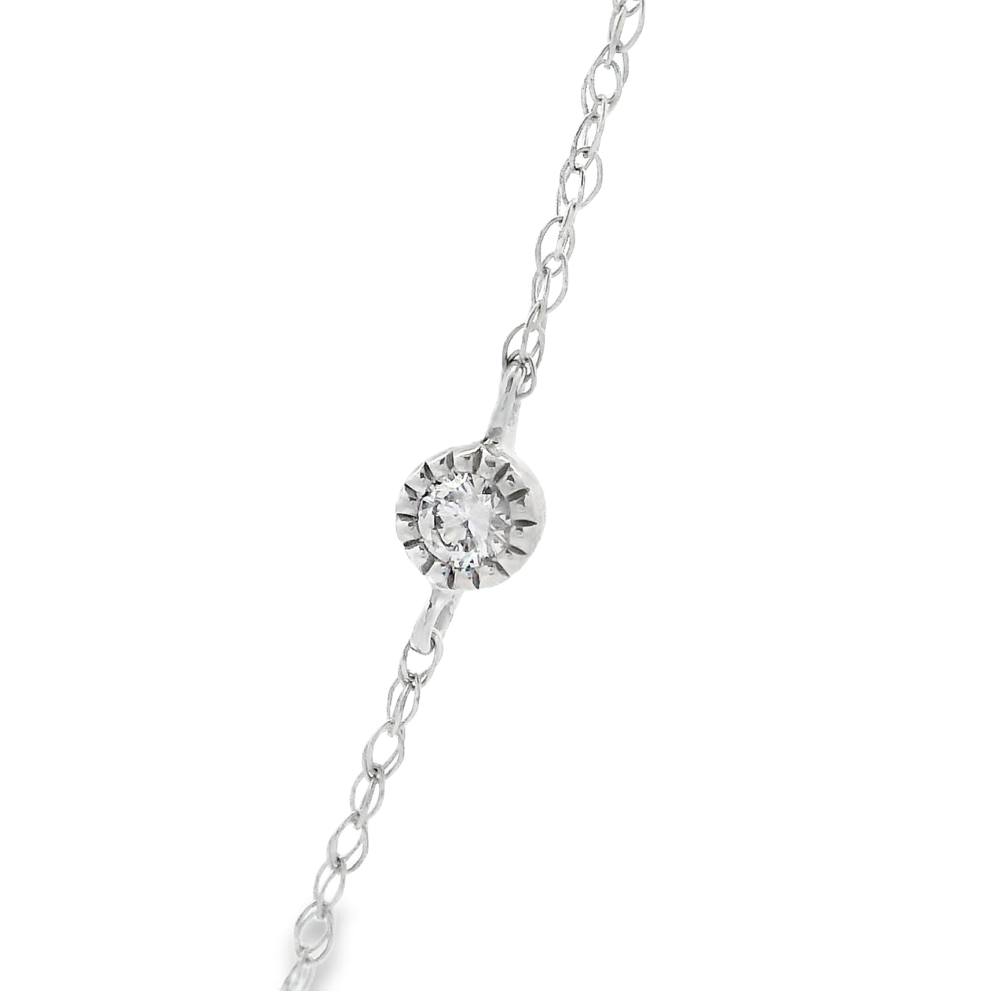 Natural .31ct Diamond Fashion Pendants 14KT White Gold Bids.com