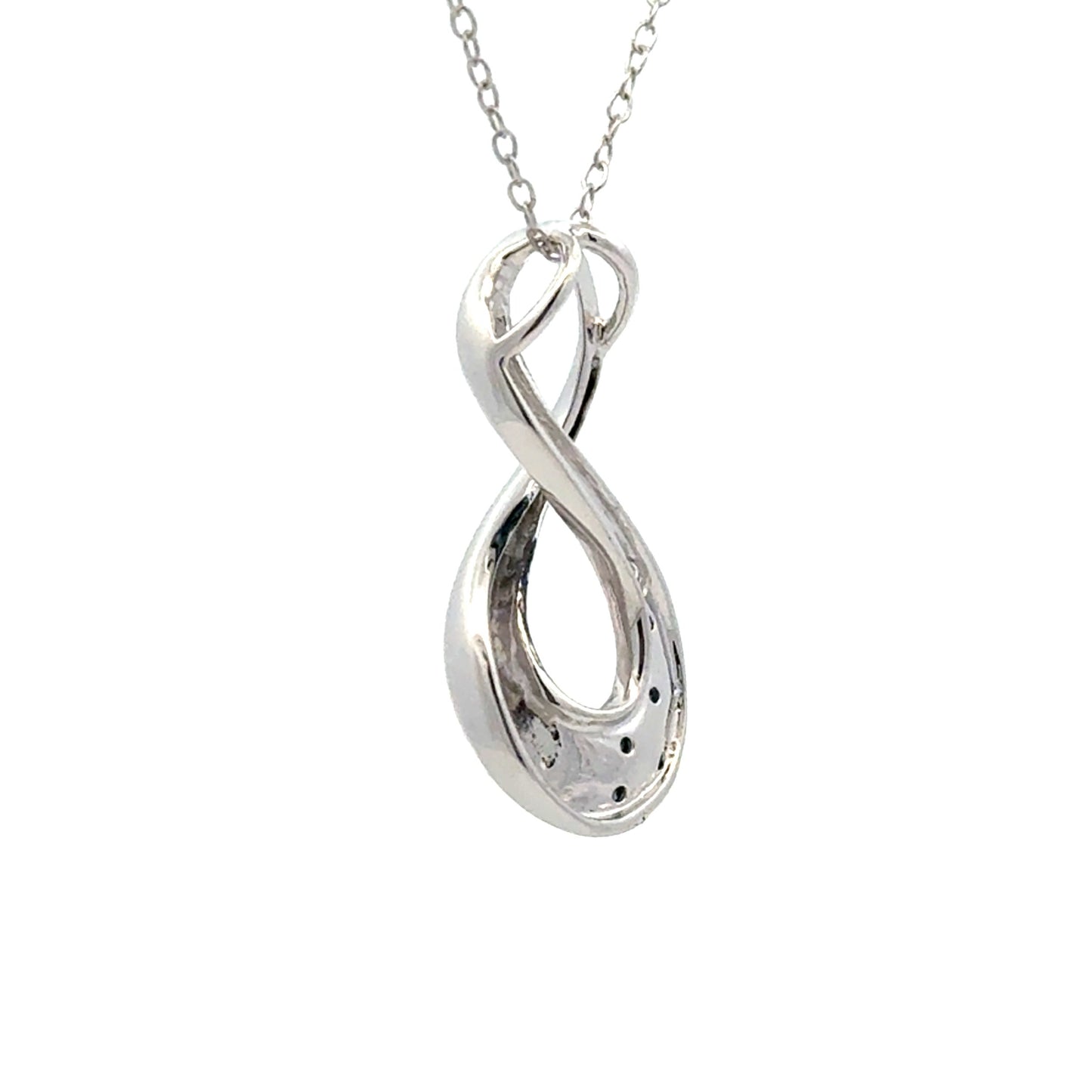 Natural .03ct Diamond Fashion Pendants Sterling Silver Bids.com