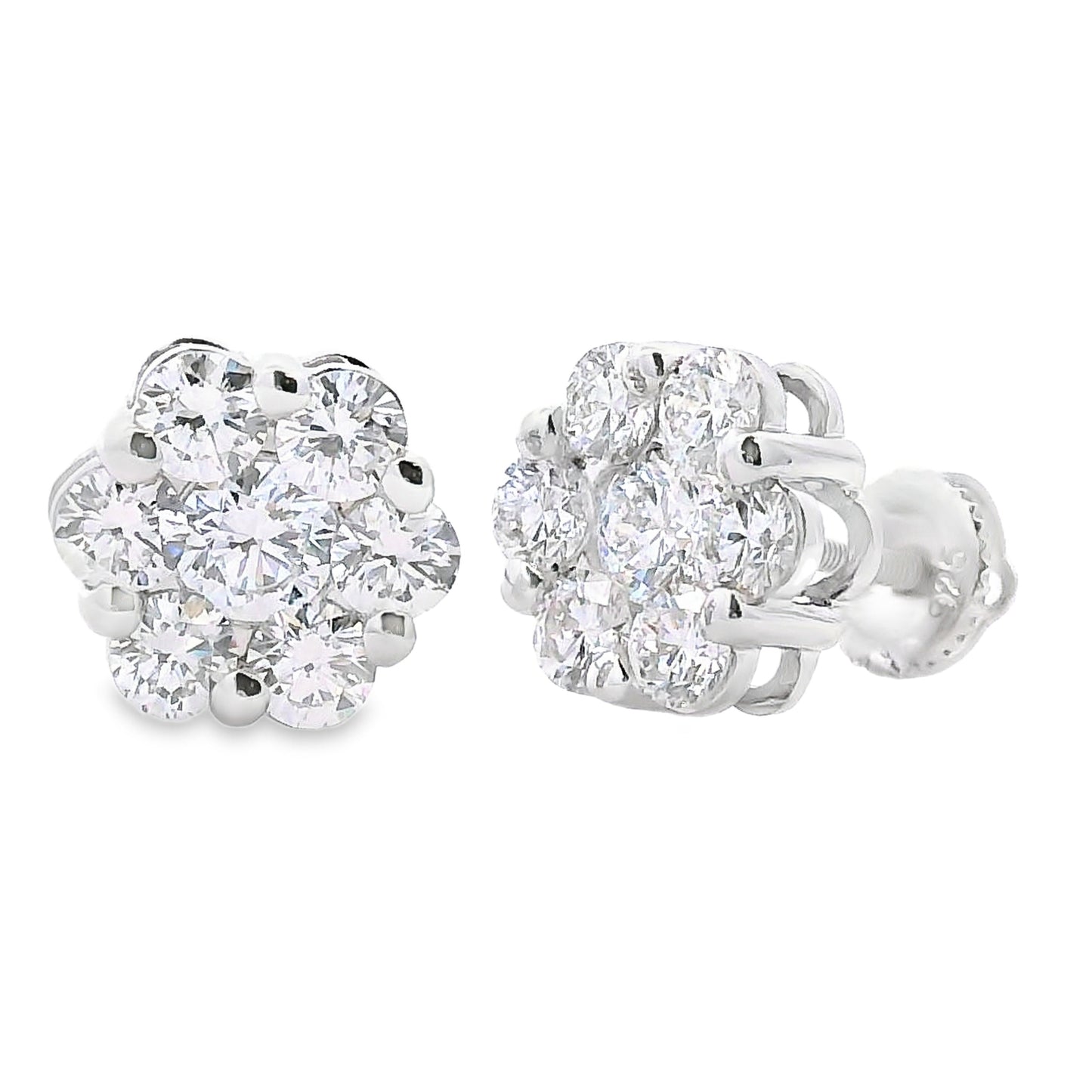 2.51ct Lab Grown Diamond Earrings Sterling Silver Bids.com