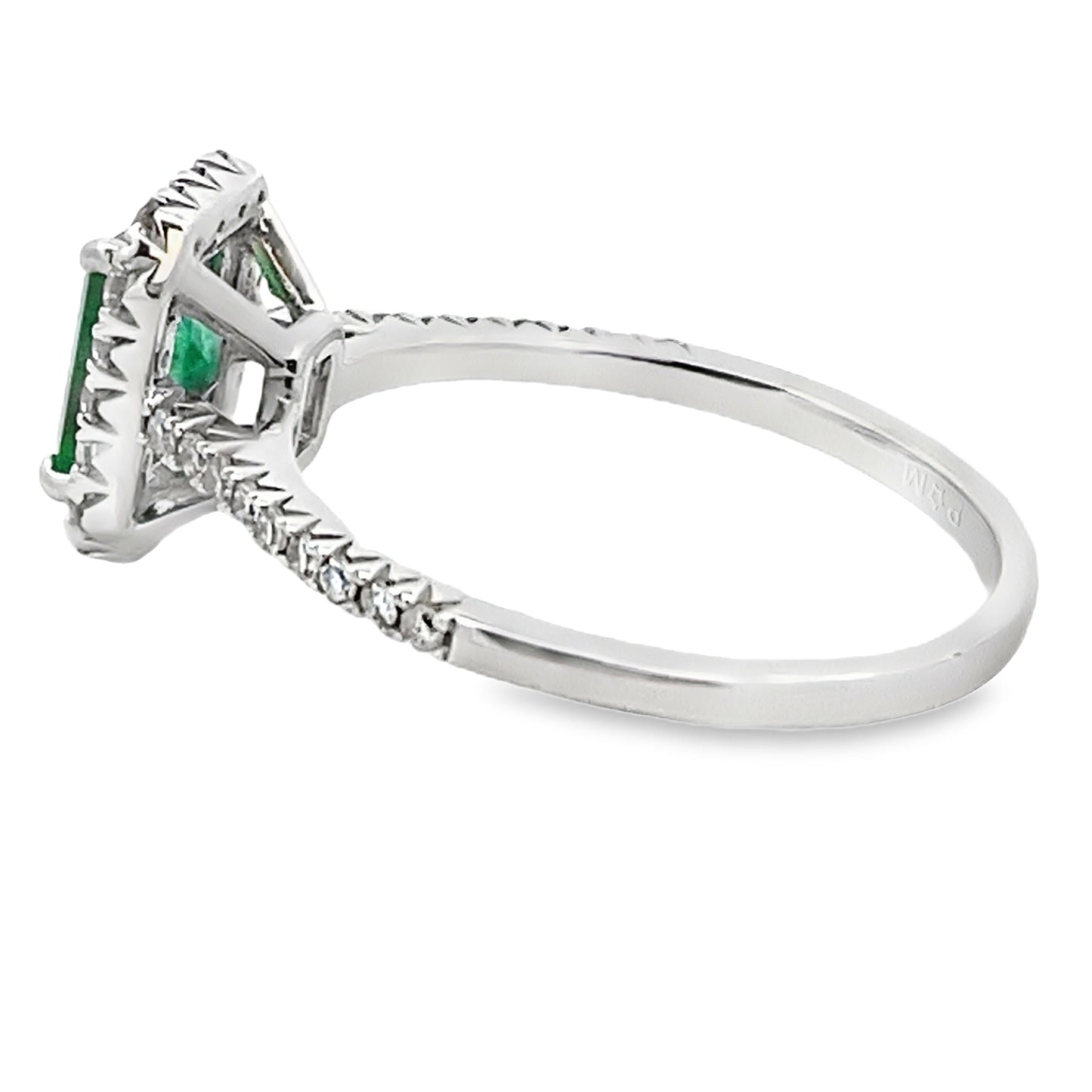 Genuine 1.26ct Emerald Diamond Ring 10KT White Gold Bids.com
