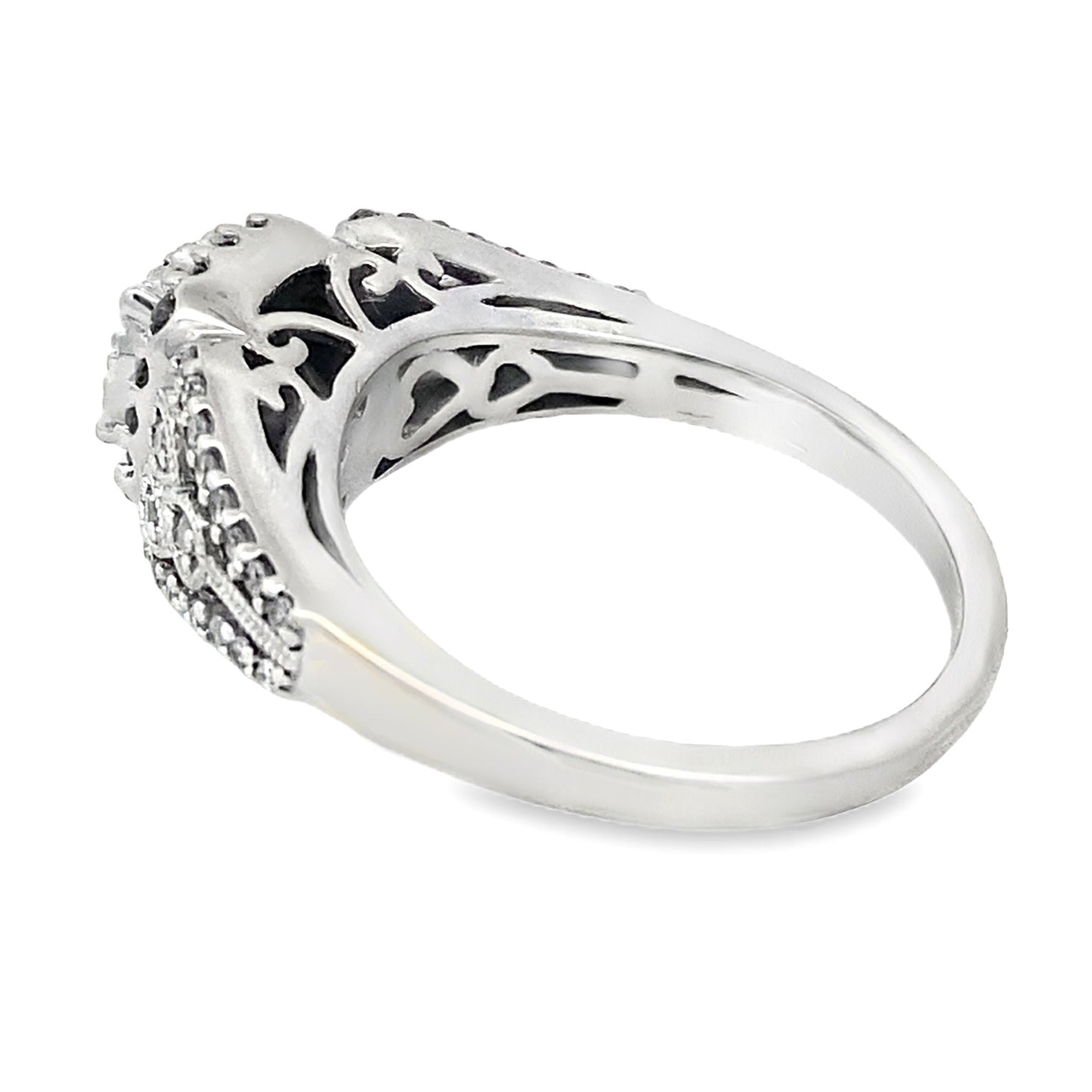 Genuine .50ct Diamond Ring 10KT White Gold Bids.com