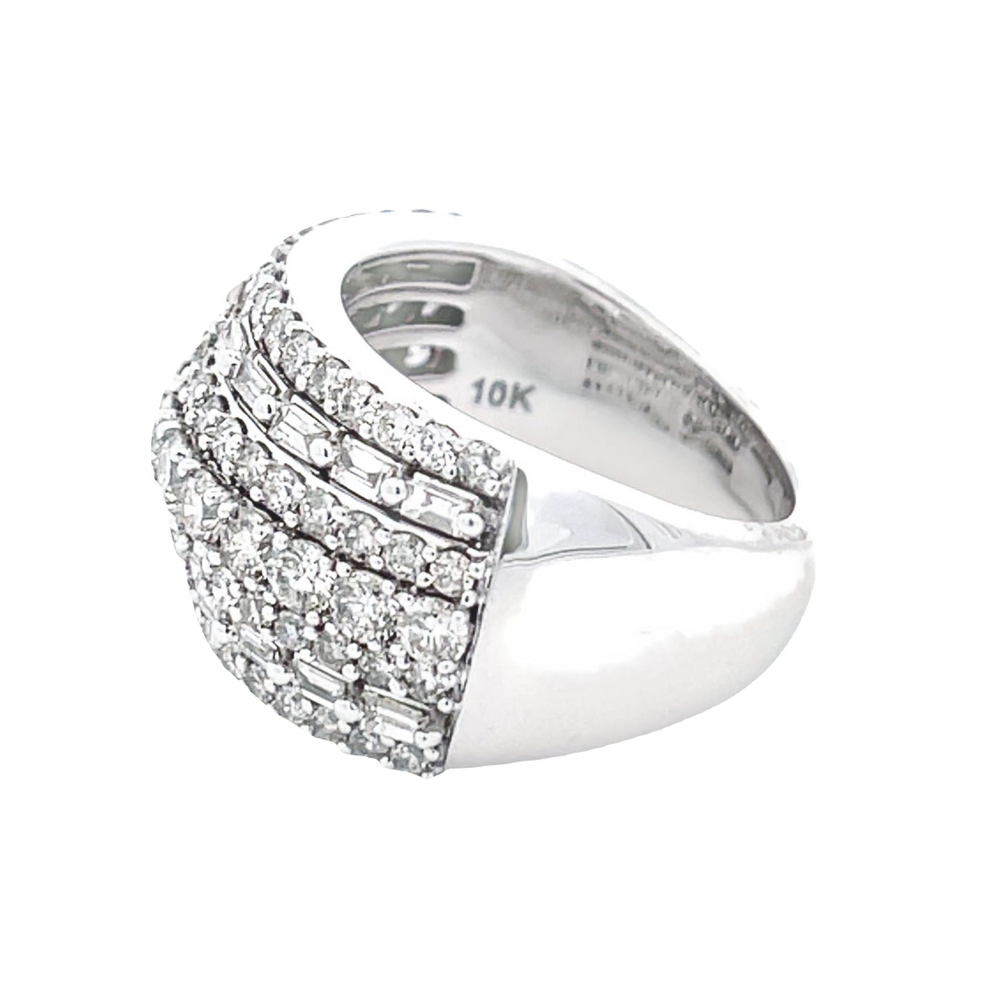 3.00ct Diamond Wedding Band Ring 10KT White Gold Bids.com