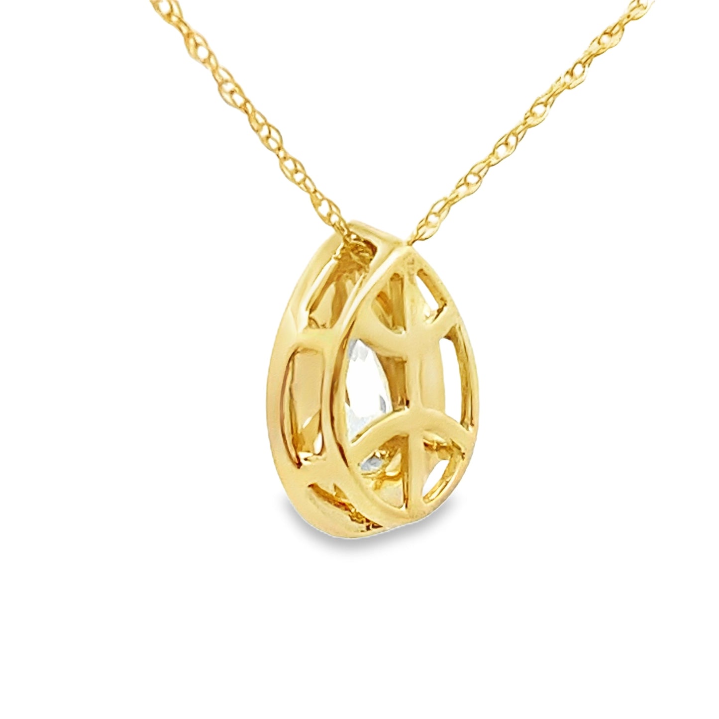 Aquamarine Diamond Fashion Pendants 10KT Yellow Gold Bids.com