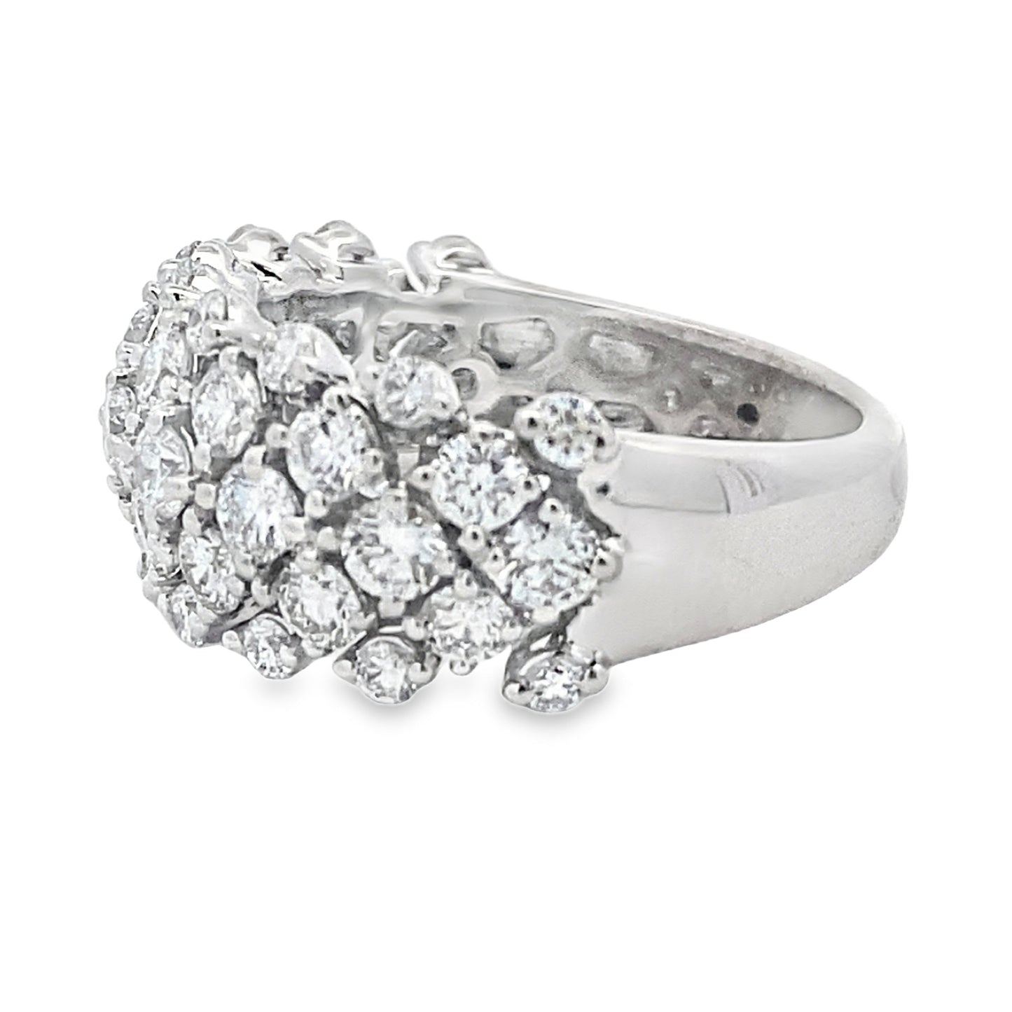 Lab Grown Diamond Fashion band rings 14KT White Gold Bids.com
