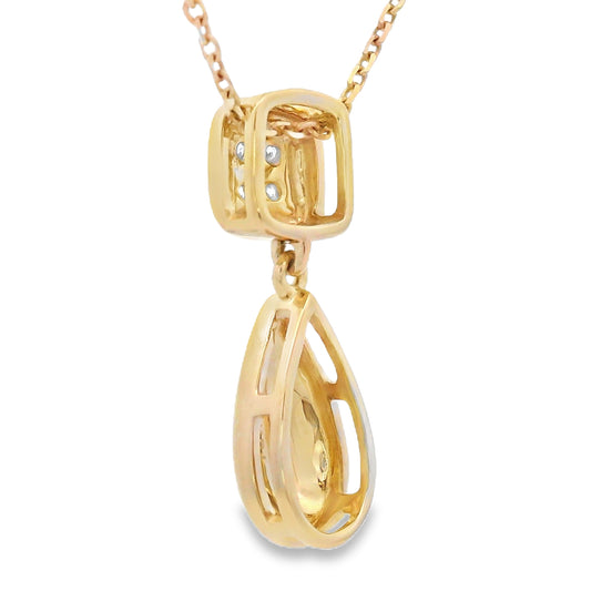 Natural .04ct Diamond Fashion Pendants 10KT Yellow Gold Bids.com