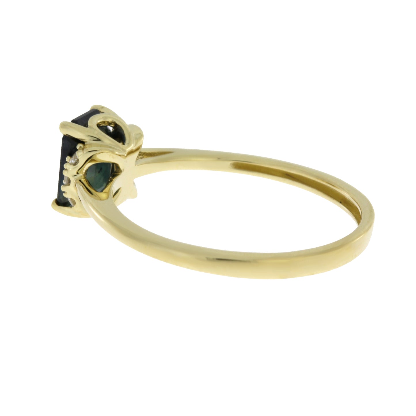 Genuine 1.38ct Sapphire Diamond Ring 14KT Yellow Gold Bids.com